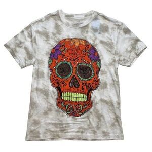 Fosforos Galileo Day Of The Dead Shirt Women's SMALL Dia De Los‎ Muertos Skull